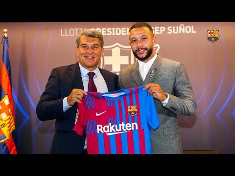 MEMPHIS DEPAY's OFFICIAL PRESENTATION AS A BARA PLAYER from CAMP NOU (FULL STREAM)