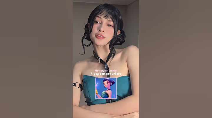 Kpop demon hunters ZOEY hairstyle tutorial 🩵✨️