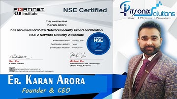 Fortinet Network Security Expert (NSE) Certification Program -Network Security Associate Certificate