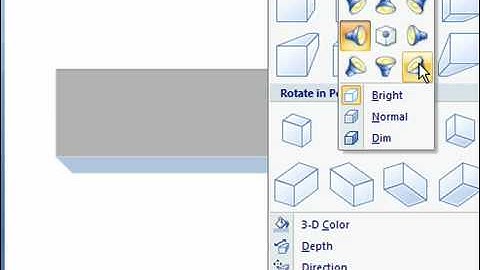 Add a 3D Effect to a Shape in Word 2007