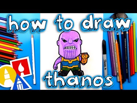 thanos cartoon drawing easy