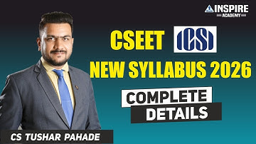 CSEET ICSI New Syllabus 2026 | Complete Details | CSEET New Exam Pattern For June 26 #cseet