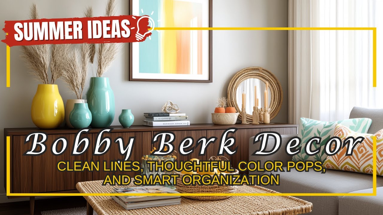 Bobby Berk Inspired Small Apartment - clean lines, thoughtful color pops and smart organization