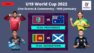 ?Live  U19 World Cup Todays Matches | Australia vs West Indies | SriLanka vs Scotland