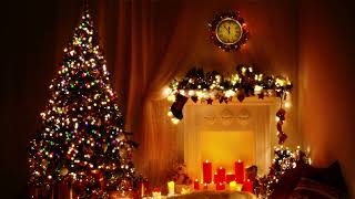 Free No Copyright Christmas Background with Fireplace, Candles, Ttree, Lights for Holiday Projects. screenshot 5