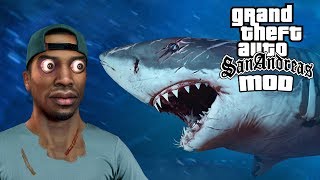 CJ'İ KÖPEK BALIĞINA ATTIM ! GTA SAN ANDREAS MOD