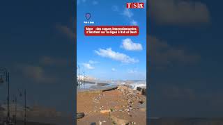 Alger : vagues impressionnantes à Bab el Oued