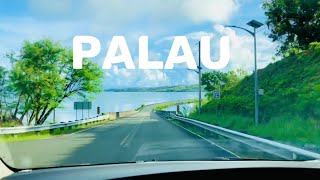 Drive from Airai to Koror Palau on a rainy day. Downtown Koror City Drive. #palau #drive #island