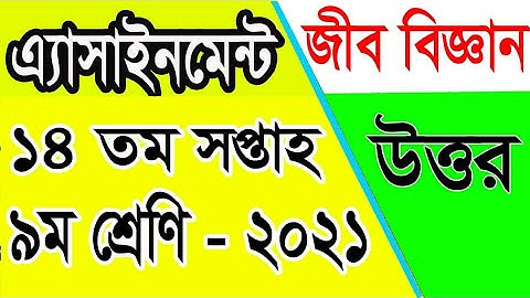 Class Nine 14th Week Biology Assignment|৯ম শ্রেণির ১৪তম সপ্তাহ জীববিজ্ঞান এসাইনমেন্ট | amar i school