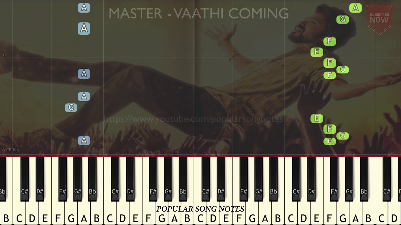MASTER   VAATHI COMING EASY TO PLAY VERSION FOR BEGINNERS