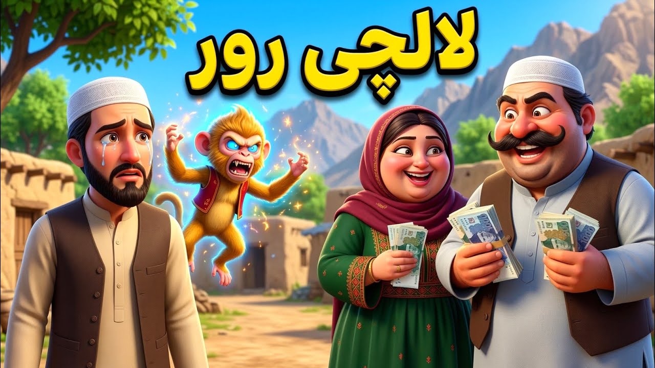 لالچی رور | Greedy Brother | Pashto cartoon Story
