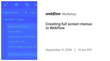 Creating full screen menus in Webflow