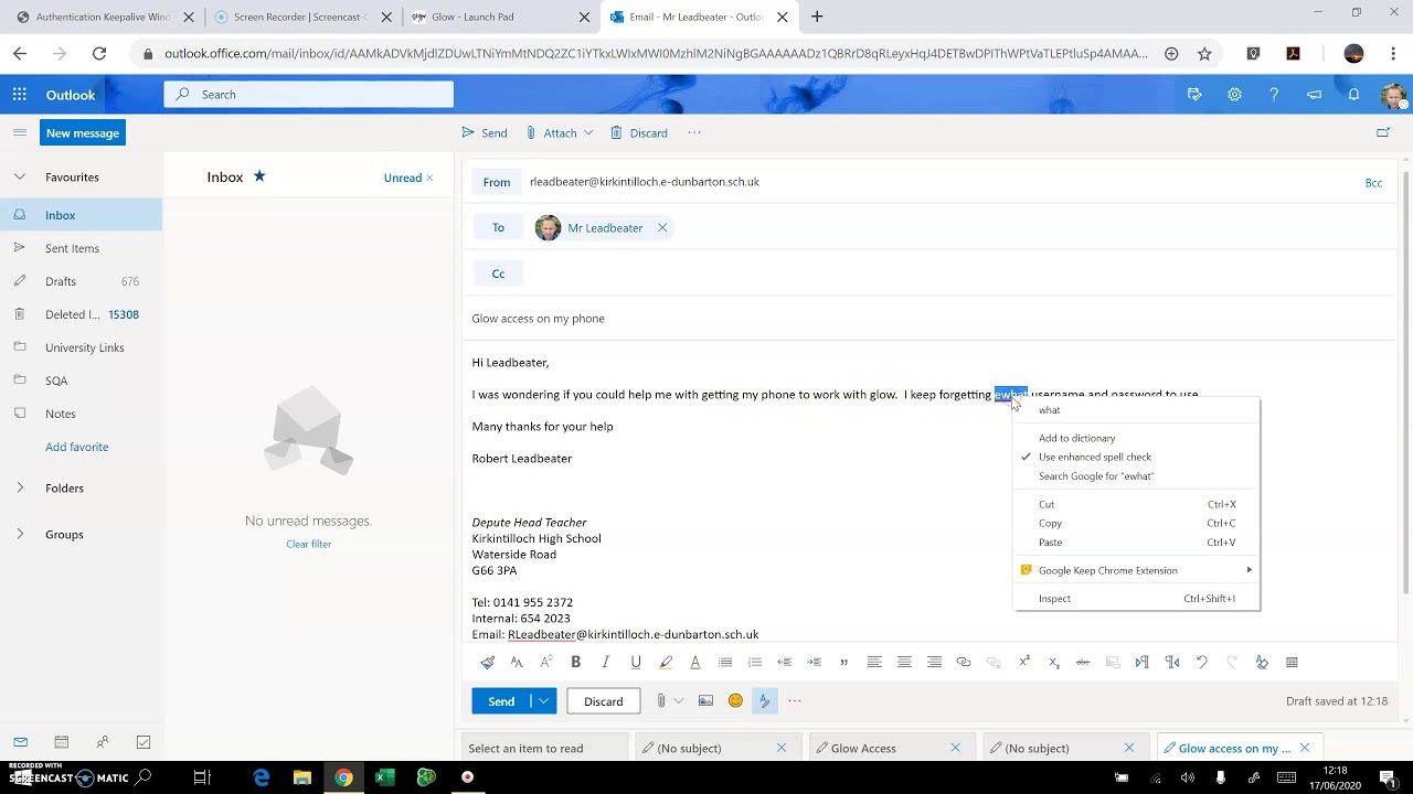 Using email / Outlook - YouTube