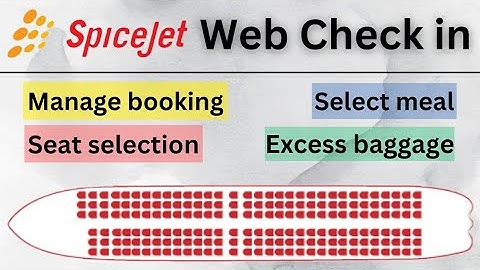 SpiceJet manage booking ll SpiceJet web check in l select window seat in spicejet