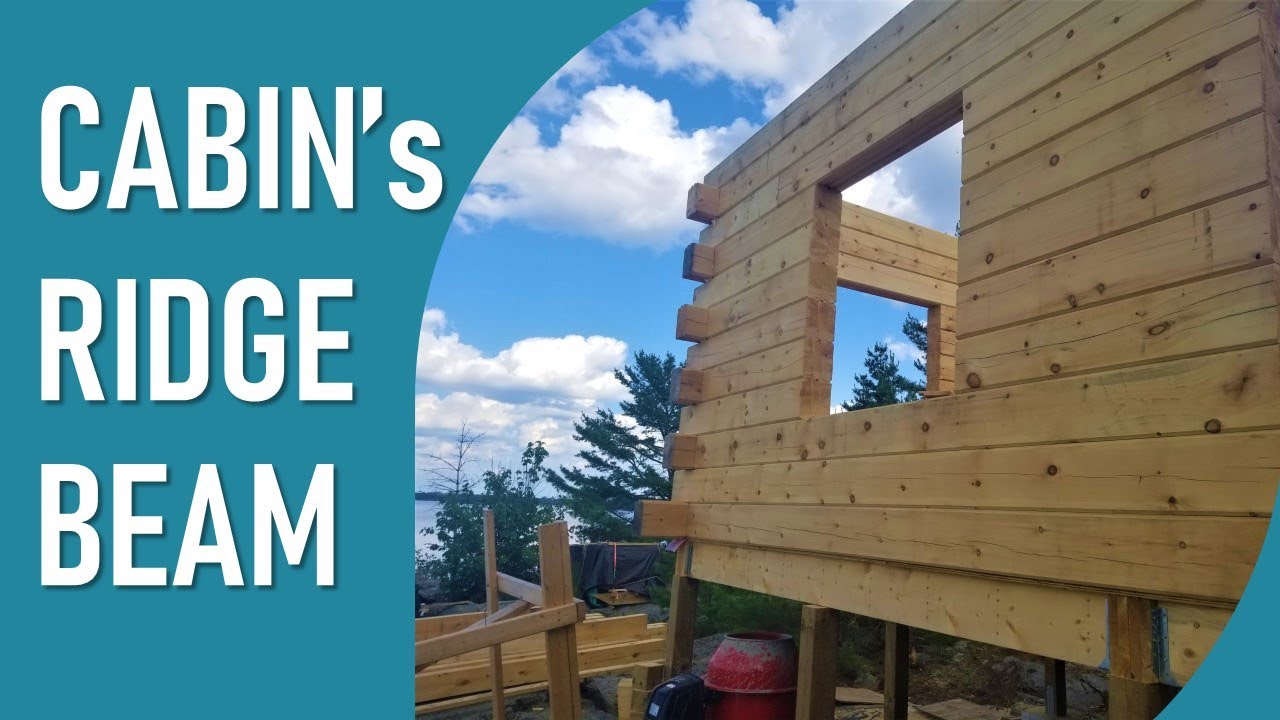 Building a LOG CABIN roof alone on an island! Island Life Cabin Build