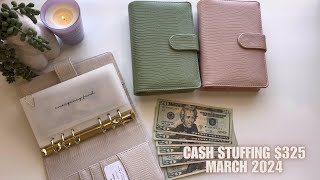 Cash Envelope Stuffing | March 2024 💚