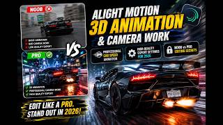 How To Make Professional 3D Car Edits in Alight Motion | 3D Animation + Smooth Camera Work