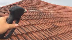 Tile roof soft wash cleaning - roof cleaning service