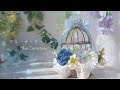 【母の日】ブルーカーネーションの鳥籠こもの入れ ”永遠の幸福” をワイヤー レジンで作りました。DIY Blue Carnation Birdcage