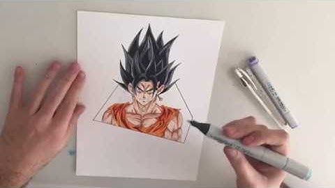 HOW TO DRAW: ULTRA INSTINCT Vegito AURA -  FULL TUTORIAL - DETAILED EXPLANATATION