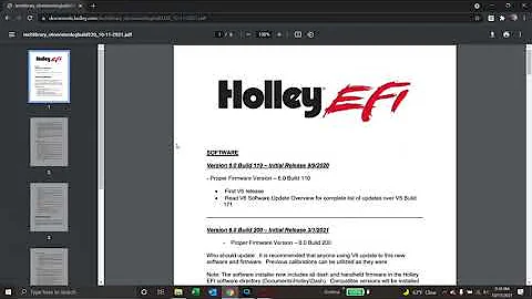 Holley efi V6 firmware and software build 220 overview. Yes you should update to this