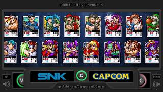 SNK vs. Capcom (Neo Geo Pocket) Card Comparison (All Cards) Side by Side Comparison