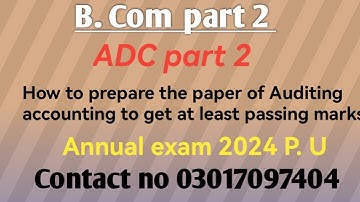 B.Com part 2 Important chapters and Important Questions Advance Accounting annual exam 2024