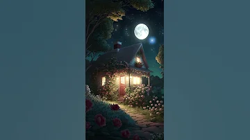 Relaxingmusic Moonlight Moon Night Ringtone Landscape Nature Digitalart House Home 