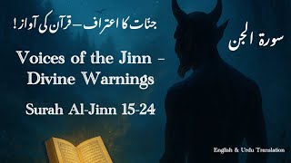 جنات کا اعتراف قرآن کی آواز Surah Al-Jinn 15-24 With Urdu & English Translation