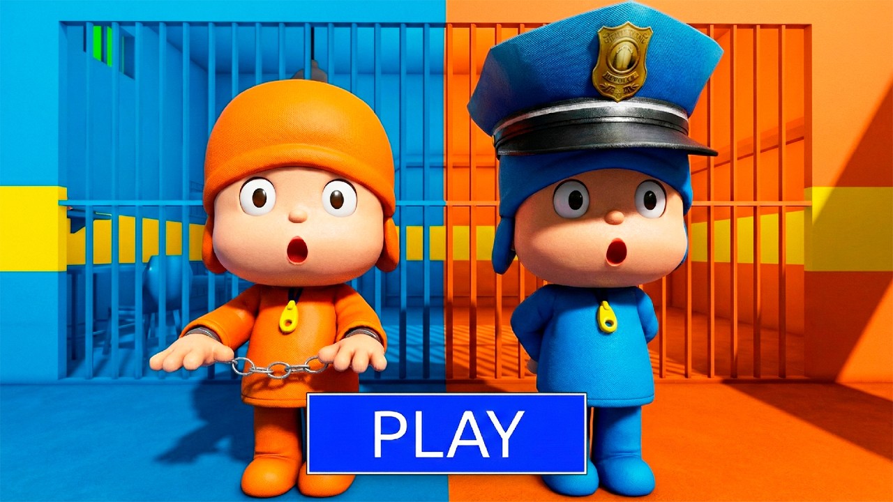 POCOYO PRISONER VS POCOYO POLICE in BARRY’S PRISON RUN! OBBY Full Gameplay #roblox