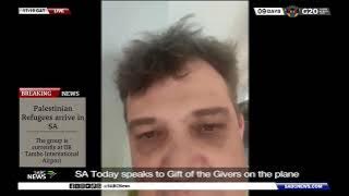 Palestine refugees not being allowed to disembark at ORT: Social worker on plane updates