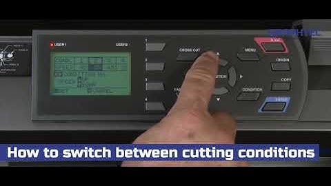How to switch between cutting conditions on the Graphtec FC8600