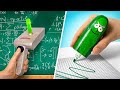 Fabrication maison de 7 fournitures scolaires rick et morty 