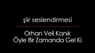 Orhan Veli Kanık - Öyle Bir Zamanda Gel Ki - Seslendiren Mert Burcu