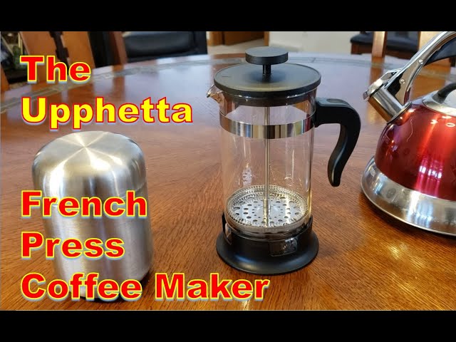 UPPHETTA French press coffee maker, glass, stainless steel, Height: 7  Diameter: 3 - IKEA