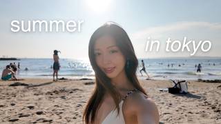 【Solo Life in Japan】Summer in Tokyo 🇯🇵☀️🥝 beach & pool days, healthy breakfasts, my favourite cafés