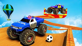 Police Stunt Racing Games  Monster Truck Games - Impossible Car Stunts Race - Android GamePlay screenshot 5