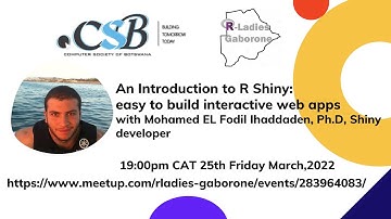 An Introduction to R Shiny : 101 #rladies #rstats #rstudio #datascience #webdesign