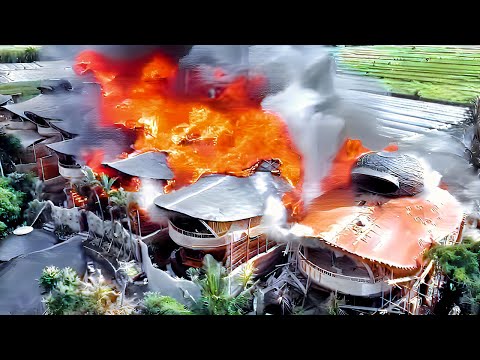 Fire at Ulaman Eco Luxury Resort Bali, Indonesia | 16 Villas Destroyed😱 (4K Hotel Tour & Vlog)