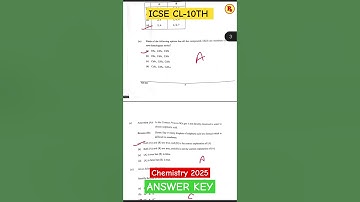 #CHEMISTRY_ANSWER_KEY_2025#CL-10TH#ICSE#problems_beater