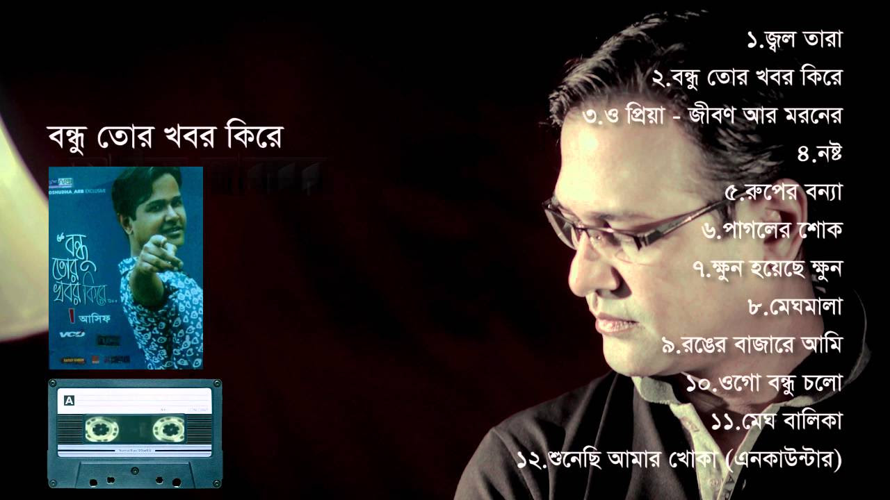 Asif Akbar  Bondhu Tor Khobor Kire  2009  Full Album Audio Jukebox