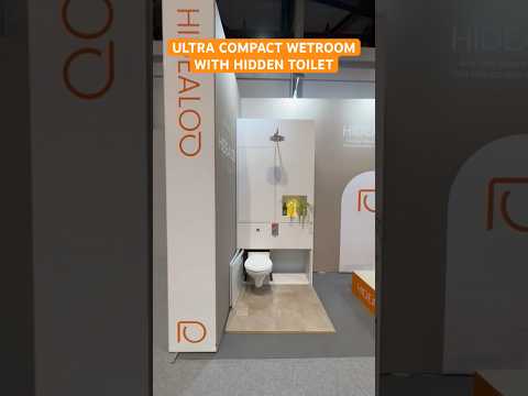 Ultra compact wetroom with hidden toilet #plumbing #toilet #smallbathroom #ikea #wetroom #smallhome