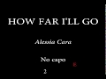 HOW FAR I&#39;LL GO - Alessia Cara - Easy Chords and Lyrics