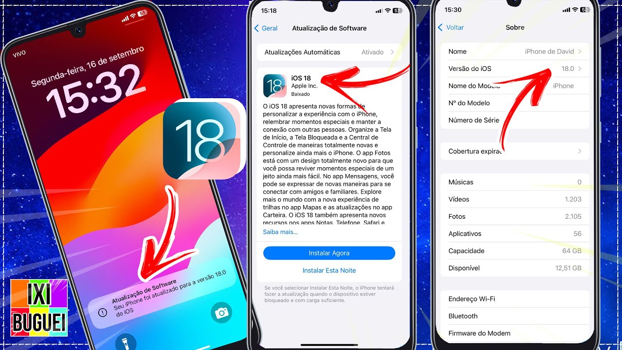 🔥 SAIU : COMO ATUALIZAR SEU IPHONE PARA IOS 18 - SEM ERROS - YouTube