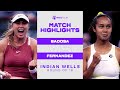 Paula Badosa vs. Leylah Fernandez | 2022 Indian Wells Round of 16 | WTA Match Highlights