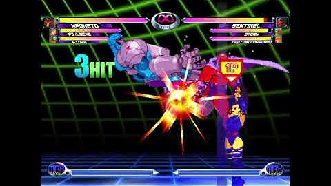 Magneto Complete Rom Infinite on Sentinel w/ Sounds (Hitbox)