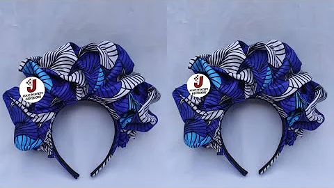 Trending Ruffles/Scrunchie Headband with Ankara Fabric/DIY statement Headpiece.