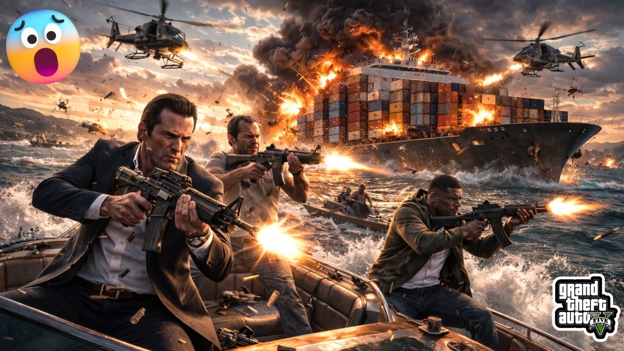 Destroyed💣 a fully loaded Cargo Ship 😱 | GTA5 |