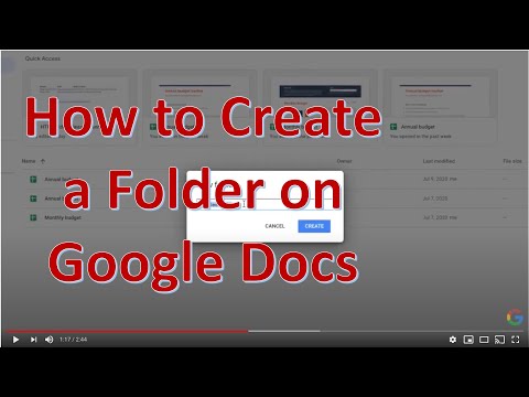 How to Create a Folder on Google Docs