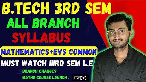 All Branch Syllabus| BTech 3rd Semester| Mathematics III | JUT
